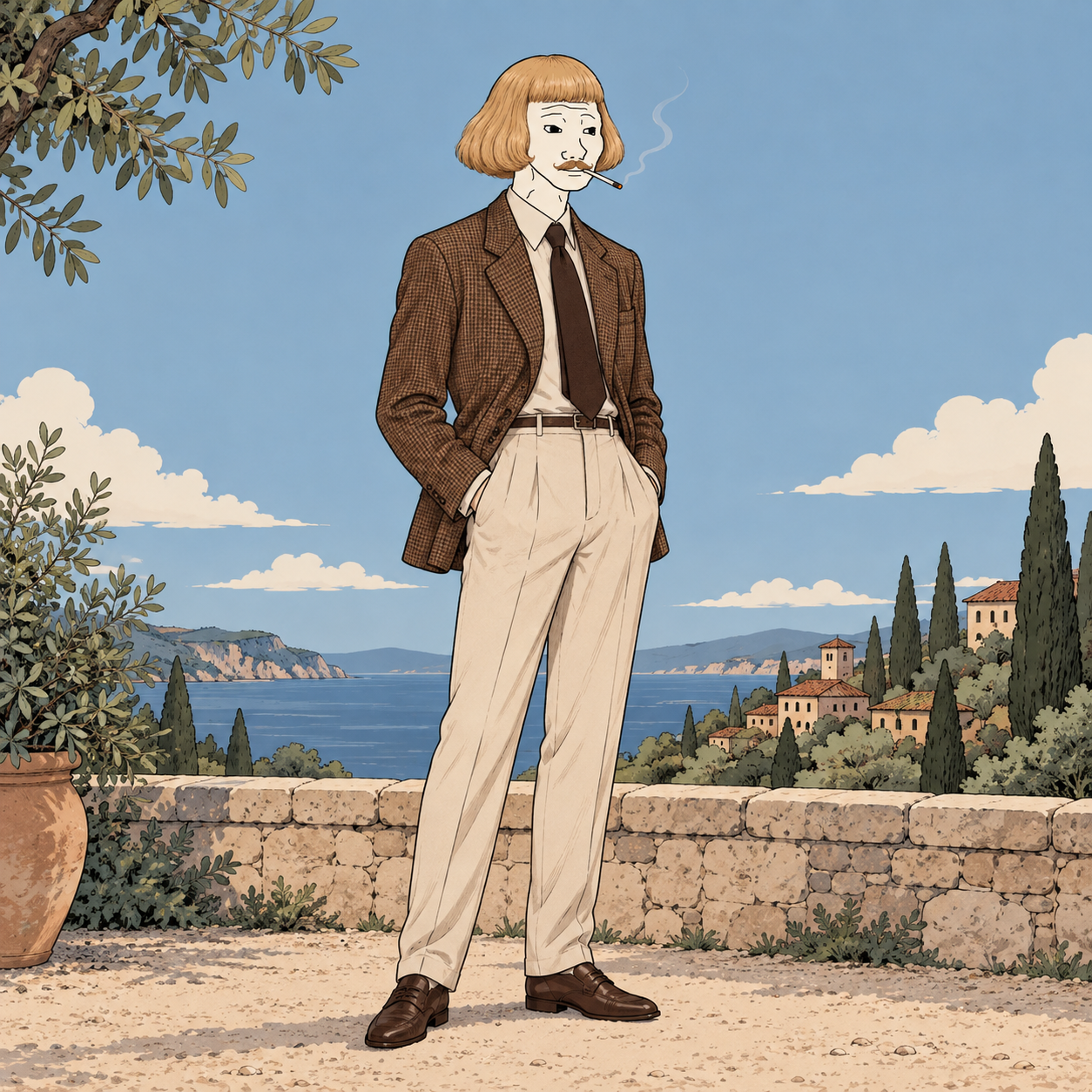 Jean Phil on terrace